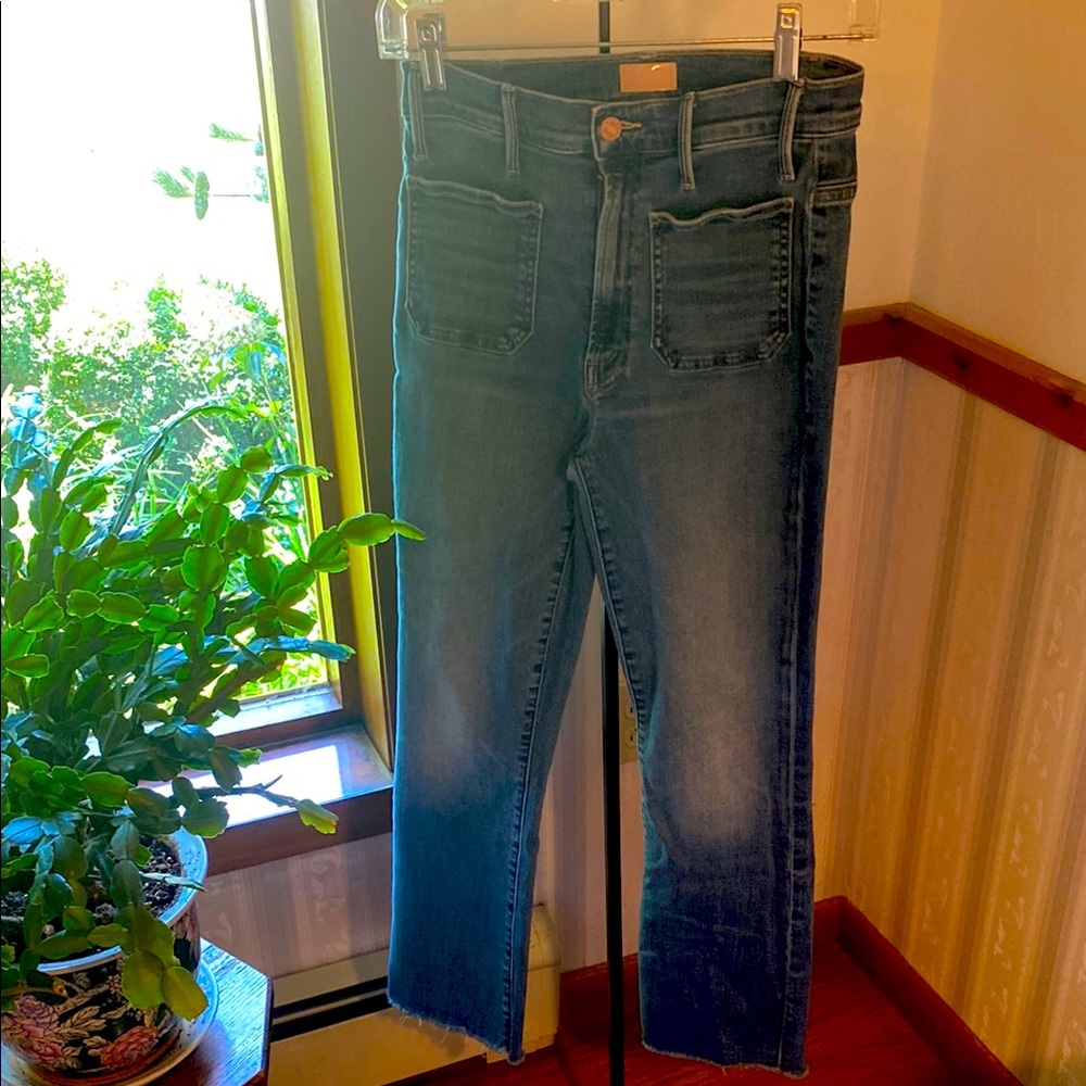 MOTHER Blue Straight Leg Jeans Classic Style